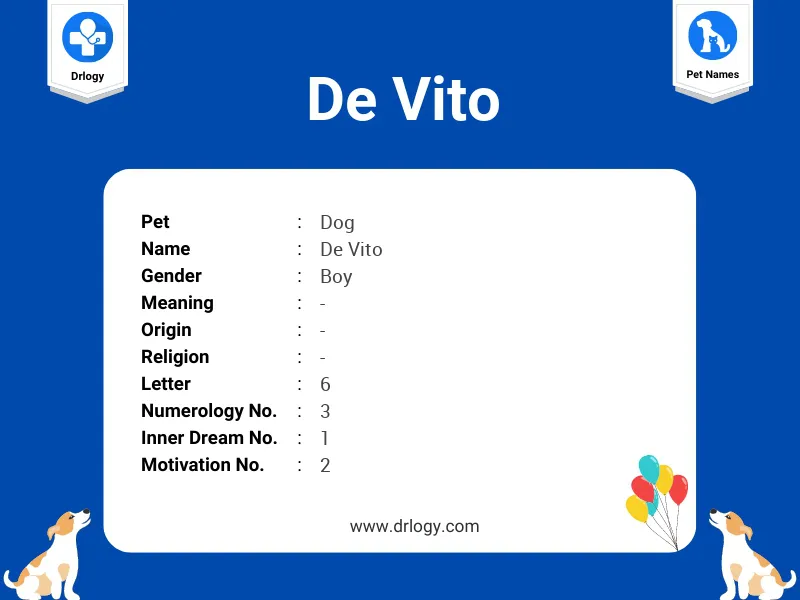 De Vito Name Meaning